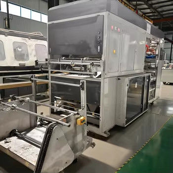 PLC dikendalikan kedua tangan vakum membentuk mesin untuk output tinggi dan PS material