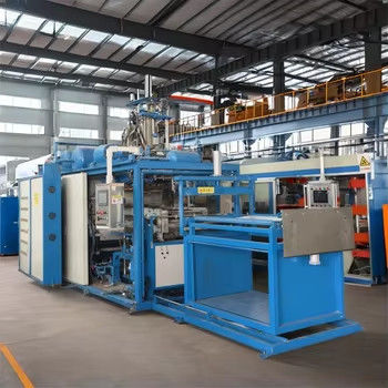 PLC Control 380V Thermoforming Machine untuk 710mm Lebar 4000kg Kapasitas
