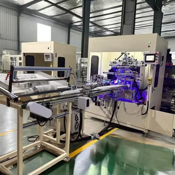 Mesin cetak cangkir plastik dan kertas 90-120mm dengan kontrol PLC dan layar sentuh