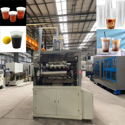 Kecepatan tinggi sekali pakai Thermoforming Cup Making Machine Kue Kopi PP PS Pet Air Jelly Es Krim Plastik Cup Making Machine