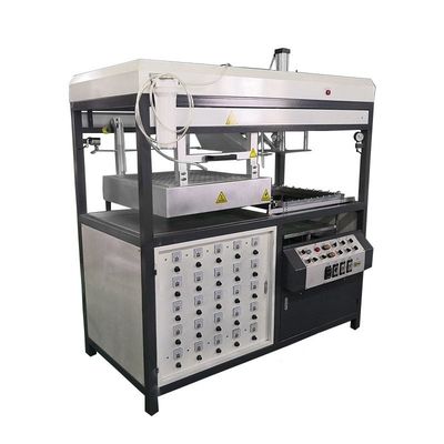 Mesin pembentuk vakum kecil semi-otomatis untuk suku cadang mobil mini mesin thermoforming plastik