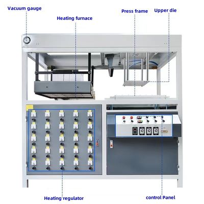Mesin Pembentuk Vakum Otomatis Kecil Untuk Pabrik Plastik Dengan Luas Pembentukan Maksimal 560*610mm