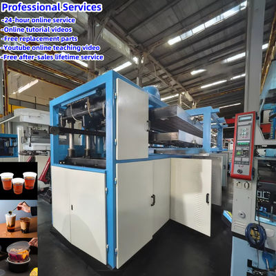 Pemanasan Listrik PP/PS Mesin Thermoforming Plastik untuk Membuat Piala Es Krim Natal
