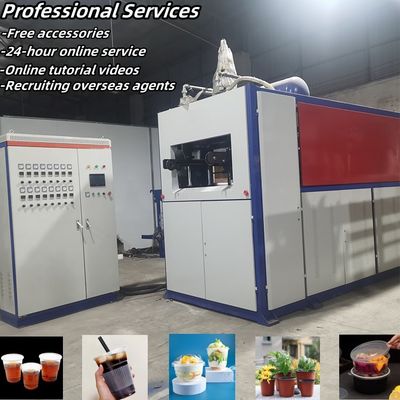 Digunakan sekali pakai Plastik Cup Membuat Mesin Ice Cream Cup Plastik Thermoforming Machine