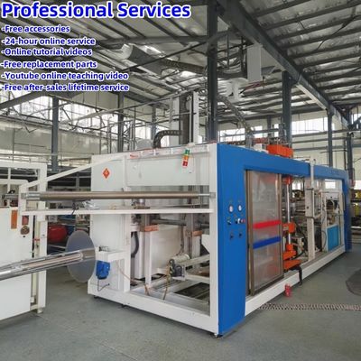 Digunakan Industri Biodegradable Plastic Lunch Box Machine One-Stop Vacuum Forming Machine