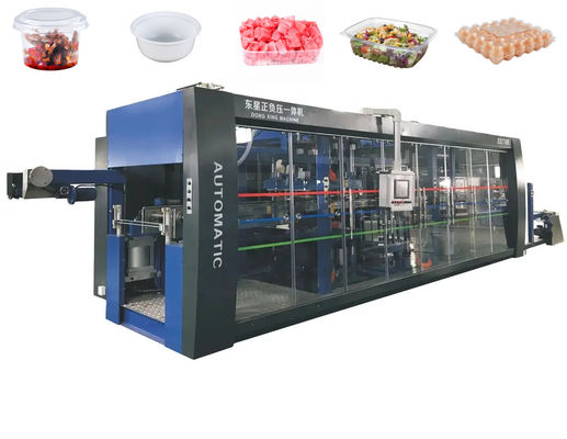 Mesin Thermoforming Tray Plastik Otomatis Length Forming 710mm untuk wadah plastik sekali pakai