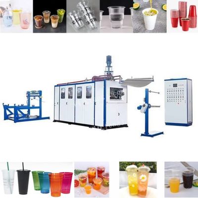 Mesin Thermoforming Teacup Plastik yang sepenuhnya otomatis