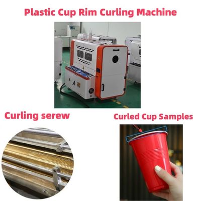 Mesin curling pinggir cangkir plastik sepenuhnya otomatis
