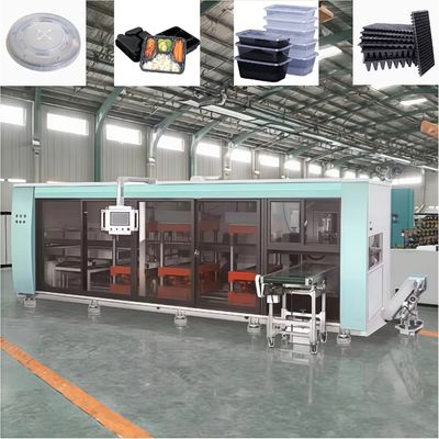Mesin thermoforming wadah makanan plastik otomatis penuh